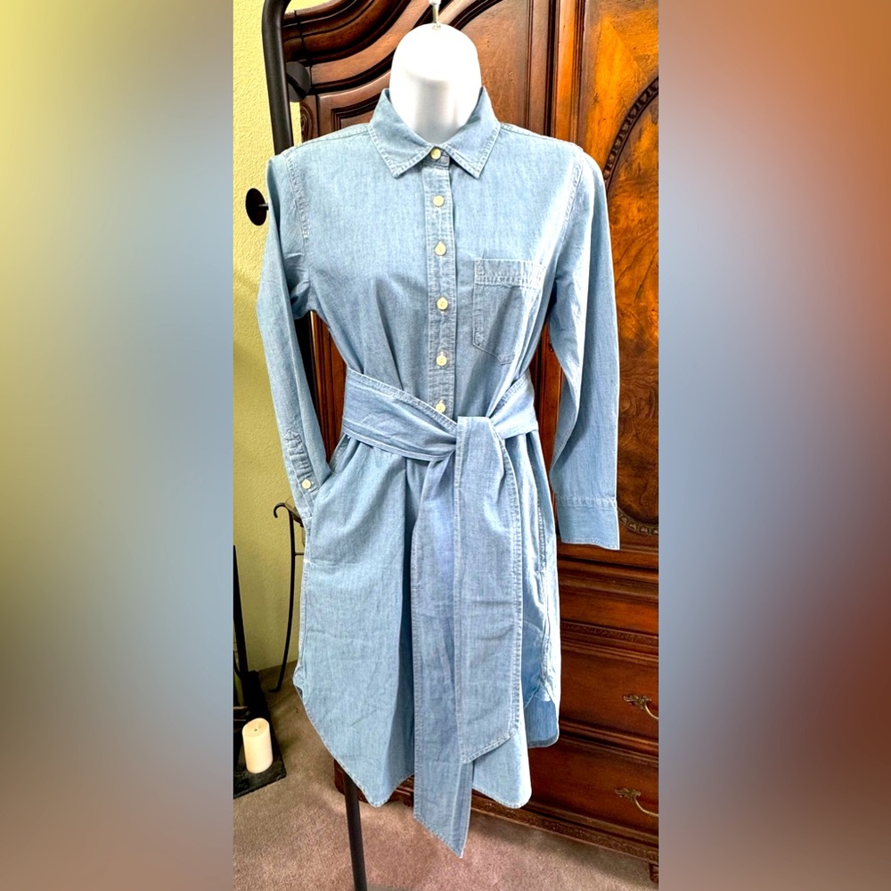 🆕 J.Crew | Denim Shirtdress Petite 2